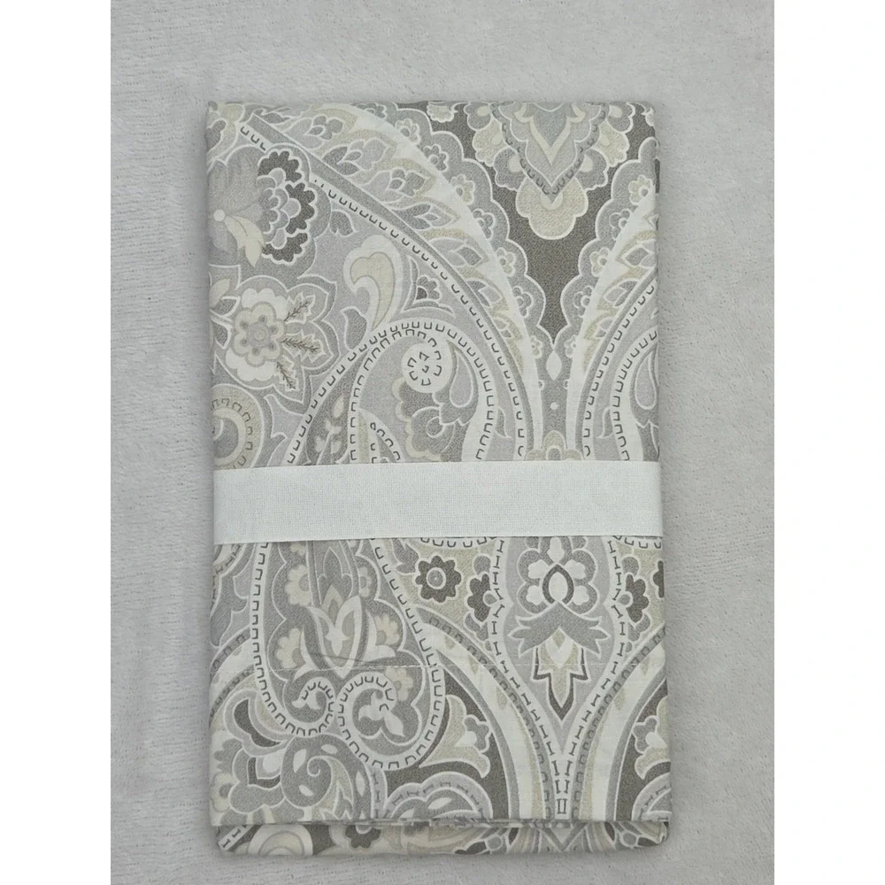 NEW Pottery Barn McKenna Paisley EURO Pillow Sham 100% Cotton Taupe 26x26